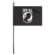 GLOBAL FLAGS UNLIMITED POW-MIA Stick Flag 4"x6" E Gloss 203890